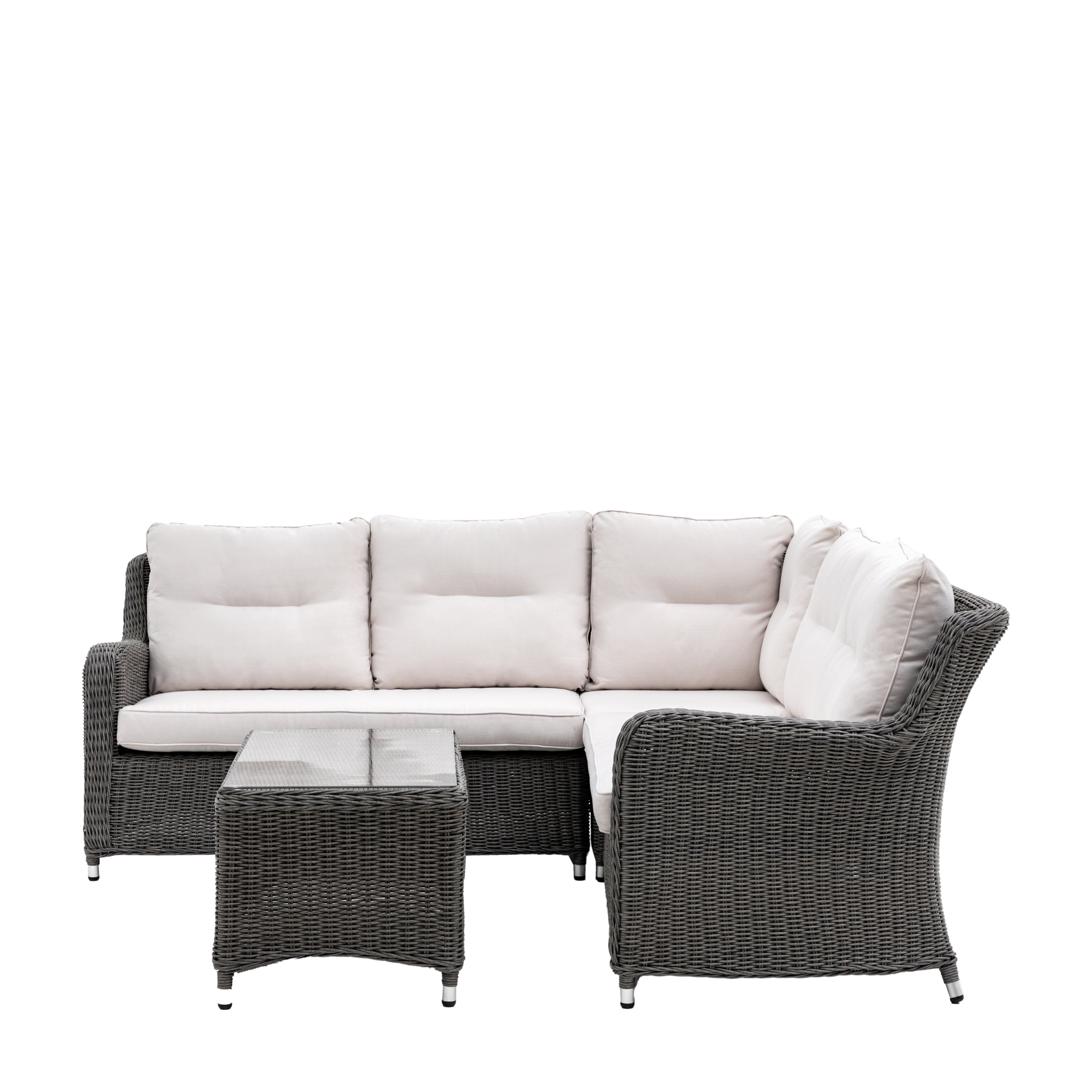 Roswell Dark Grey Rattan Outdoor Corner Lounge Set
